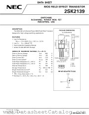 K2139 datasheet pdf NEC