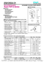 2SK3554-01 datasheet pdf Fuji Electric