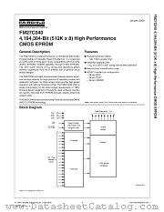 FM27C040N90 datasheet pdf Fairchild Semiconductor