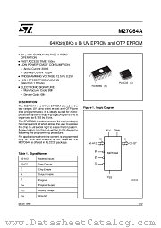 M27C64A-25F1TR datasheet pdf ST Microelectronics