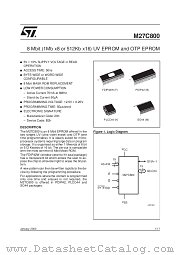 M27C800-120XK1TR datasheet pdf ST Microelectronics