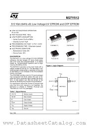 M27V512-120K6TR datasheet pdf ST Microelectronics