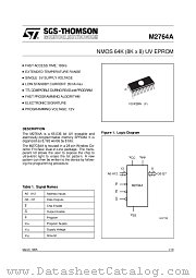M2764A-2F1 datasheet pdf ST Microelectronics