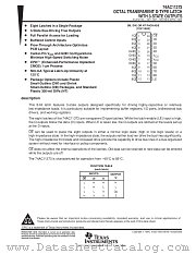 74AC11373DB datasheet pdf Texas Instruments