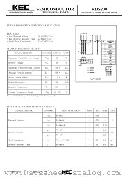 KDS200 datasheet pdf Korea Electronics (KEC)