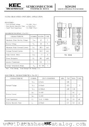 KDS201 datasheet pdf Korea Electronics (KEC)