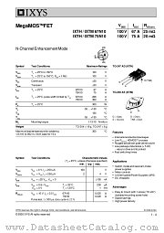 IXTH67N10 datasheet pdf IXYS Corporation