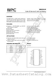 SM8222 datasheet pdf Nippon Precision Circuits Inc