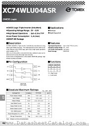 XC74WLU04ASR datasheet pdf Torex Semiconductor