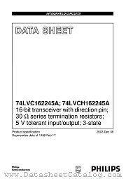 VCH162245ADL datasheet pdf Philips