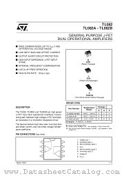 TL082BIP datasheet pdf ST Microelectronics