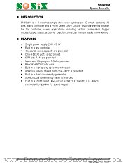 SN68D04 datasheet pdf SONiX Technology Company