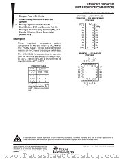 SN54HC682 datasheet pdf Texas Instruments