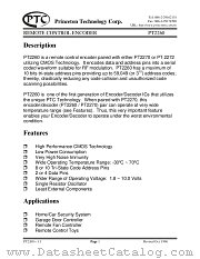 PT2260-R2 datasheet pdf Princeton Technology Corporation