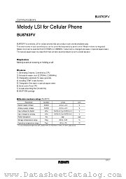 BU8763FV datasheet pdf ROHM