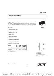 ZNI1000TC datasheet pdf Zetex Semiconductors