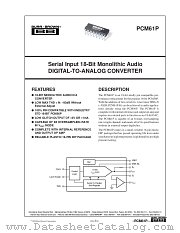 PCM61P datasheet pdf Burr Brown