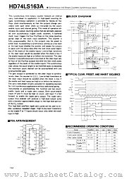 74LS163A datasheet pdf Hitachi Semiconductor