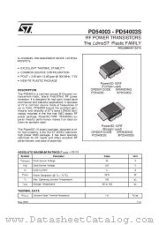 PD54003-PD54003S datasheet pdf ST Microelectronics