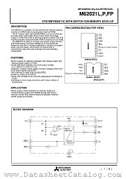 M62021 datasheet pdf Mitsubishi Electric Corporation
