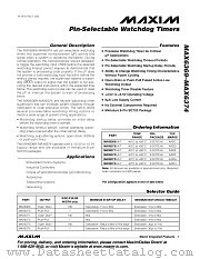 MAX6374KA-T datasheet pdf MAXIM - Dallas Semiconductor