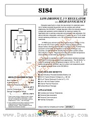 A8184SLT datasheet pdf Allegro MicroSystems