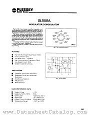 SL1001A datasheet pdf GEC Plessey Semiconductors