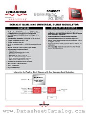 BCM3037 datasheet pdf Broadcom