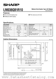 LM038QB1R10 datasheet pdf SHARP