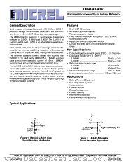 LM4040AIM3-4.1 datasheet pdf Micrel Semiconductor