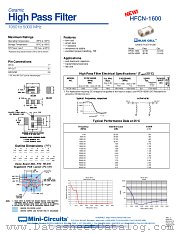 HFCN-1600D datasheet pdf Mini-Circuits