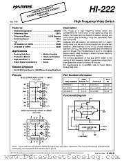 HI-222 datasheet pdf Intersil