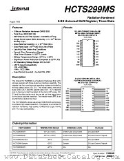 HCTS299KMSR datasheet pdf Intersil