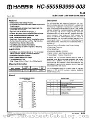 HC-5509B datasheet pdf Intersil