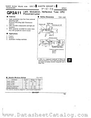 GP2A11 datasheet pdf SHARP