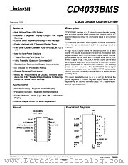 CD4033BMS datasheet pdf Intersil