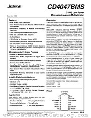 CD4047 datasheet pdf Intersil