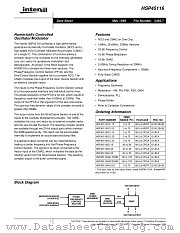HSP45116AVC-52 datasheet pdf Intersil