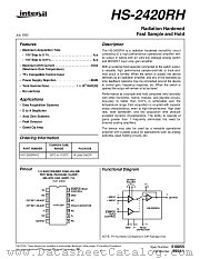 HS1-2420RH-Q datasheet pdf Intersil