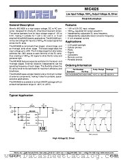 MIC4826BMM datasheet pdf Micrel Semiconductor