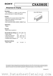 CXA2093 datasheet pdf SONY