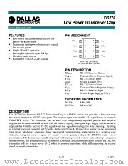 DS276S datasheet pdf MAXIM - Dallas Semiconductor