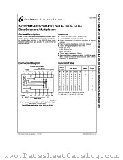 DM54153J datasheet pdf National Semiconductor