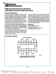 DM54193W datasheet pdf National Semiconductor