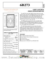 6B273 datasheet pdf Allegro MicroSystems