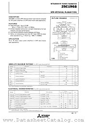 SC1968 datasheet pdf Mitsubishi Electric Corporation