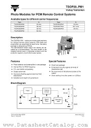 TSOP2830PM1 datasheet pdf Vishay