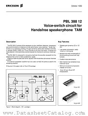 PBL388121SOT datasheet pdf Ericsson Microelectronics