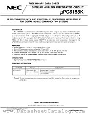 UPC8158 datasheet pdf NEC