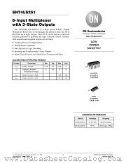 74LS251 datasheet pdf ON Semiconductor